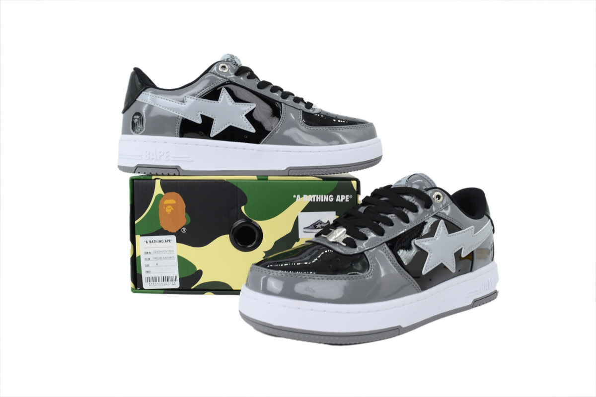 A BATHING APE Carbon Ash Black And White OXZ-SHM19-13030