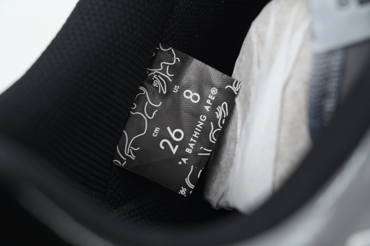 A BATHING APE Carbon Ash Black And White OXZ-SHM19-13030