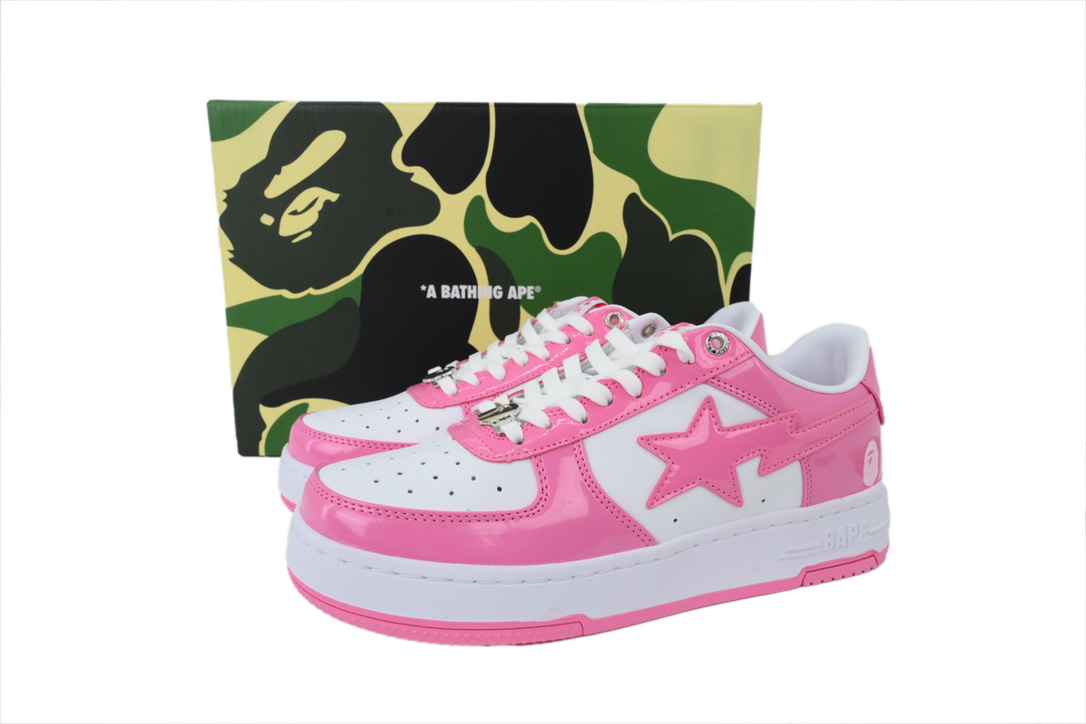 A BATHING APE Peach Red/ White OXZ-SHMX30-491P