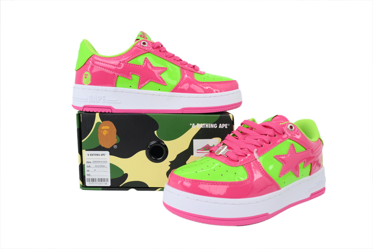 A BATHING APE Peach Red Green OXZ-SHM19-13030