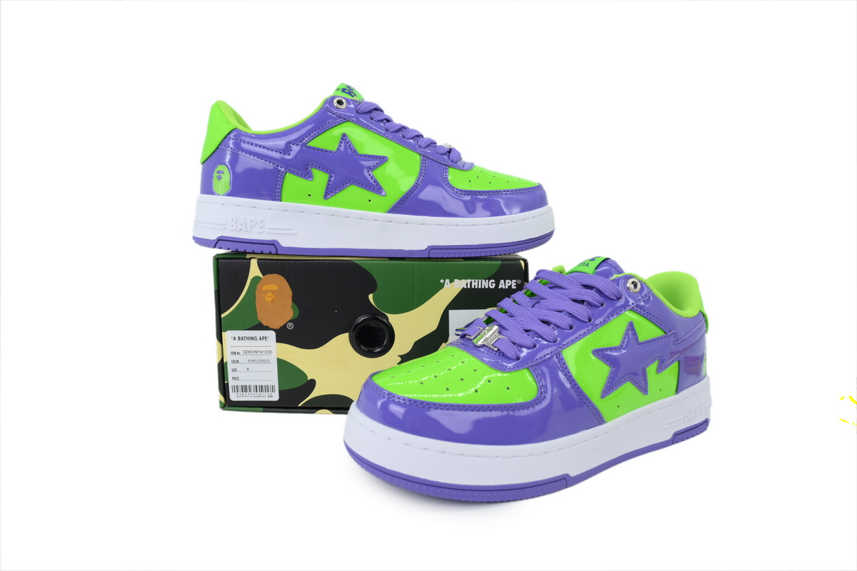 A BATHING APE Purple Green OXZ-SHM19-13030