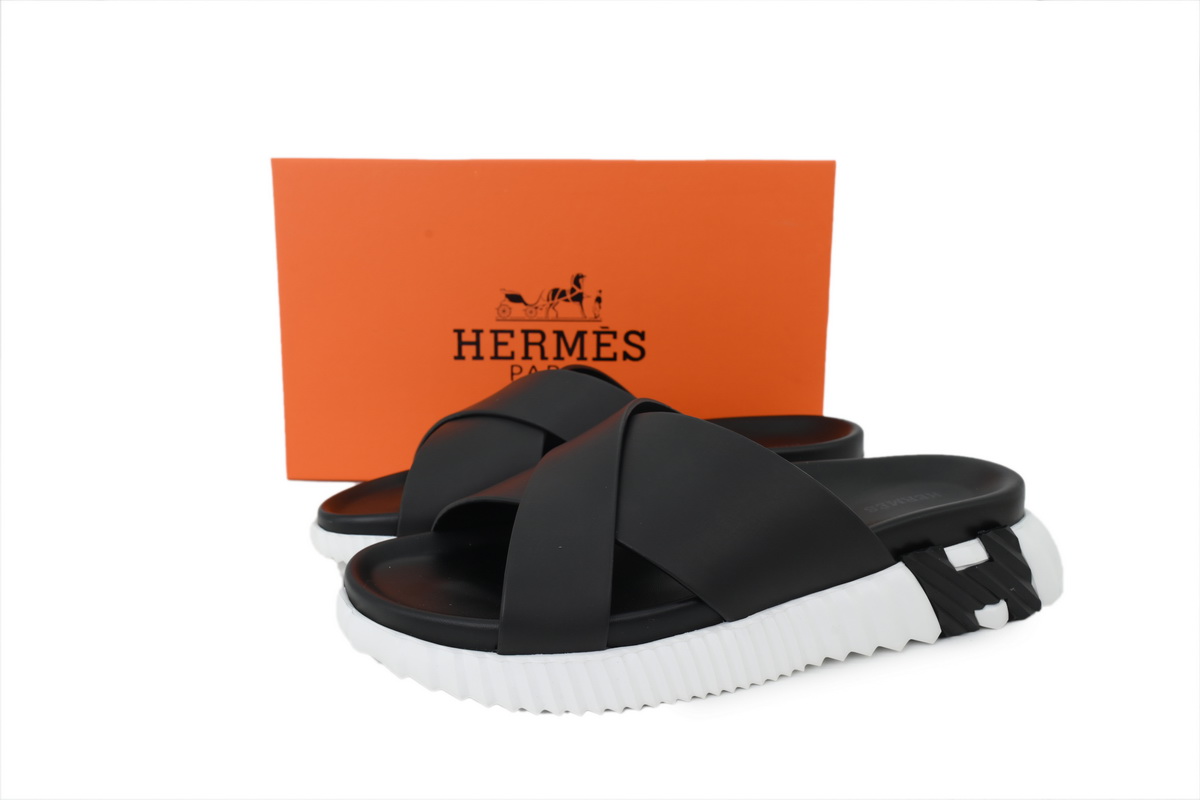 Hermes Infra Sandals 'Black and White'