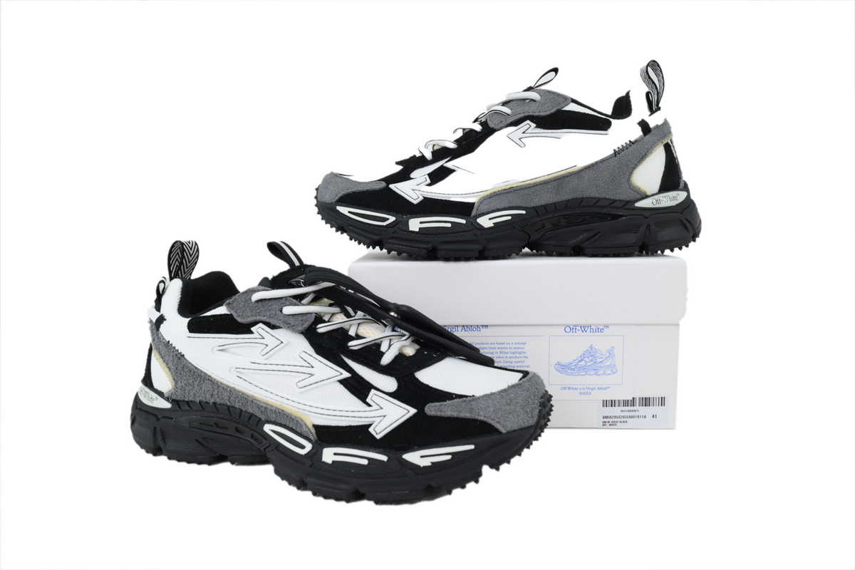 Off White Be Right Back Sneakers Black And White OMIA295S 26LEA00 10110