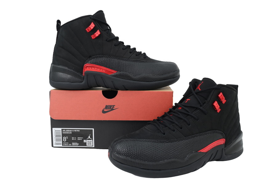PK God Batch Air Jordan 12 Retro New Black Red CT8013-001