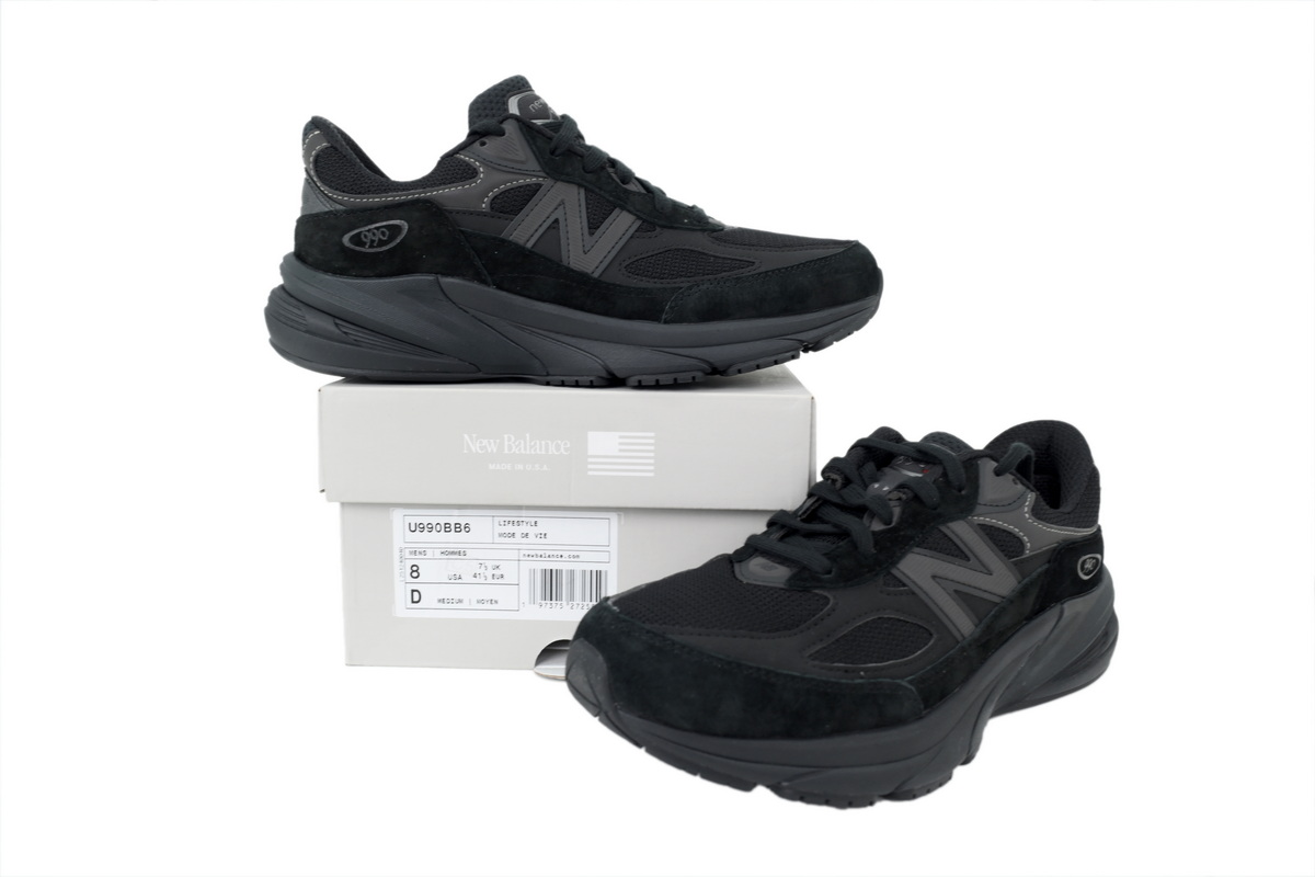 PK God Batch New Balance 990v6 Made in USA 'Triple Black' U990BB6