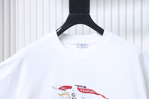 Burberry 25ss Color Block Equestrian Embroidered Short-Sleeve T-Shirt