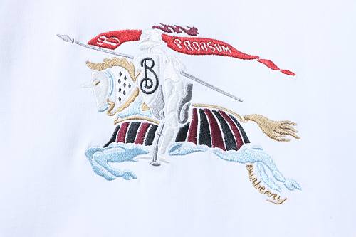 Burberry 25ss Color Block Equestrian Embroidered Short-Sleeve T-Shirt