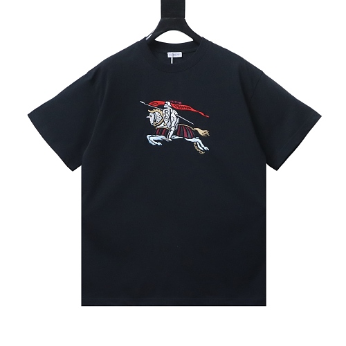 Burberry 25ss Color Block Equestrian Embroidered Short-Sleeve T-Shirt