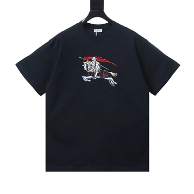 Burberry 25ss Color Block Equestrian Embroidered Short-Sleeve T-Shirt 01