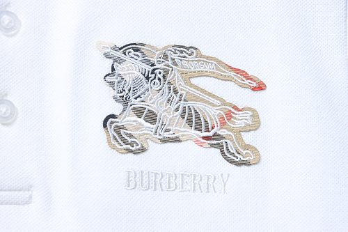 Burberry 26SS Appliqué Checkered Horse Short-Sleeve Polo Shirt