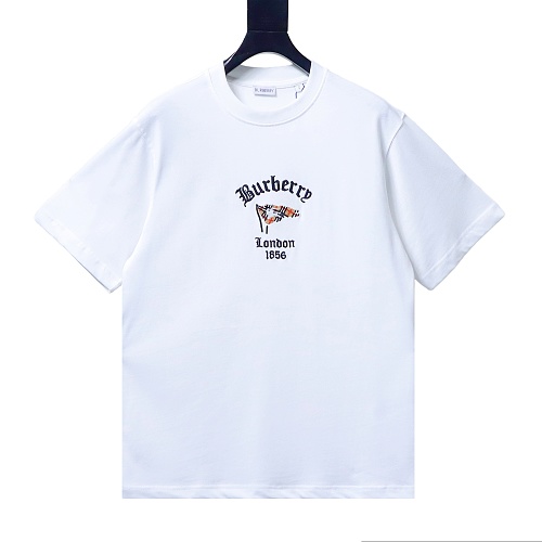 Burberry 26SS Embroidered Flag Short-Sleeve T-Shirt