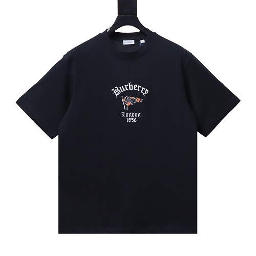 Burberry 26SS Embroidered Flag Short-Sleeve T-Shirt