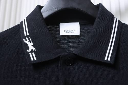 Burberry Classic Collared Equestrian Embroidered Short-Sleeve Polo Shirt