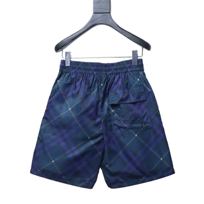 Burberry Dark blue plaid shorts 02