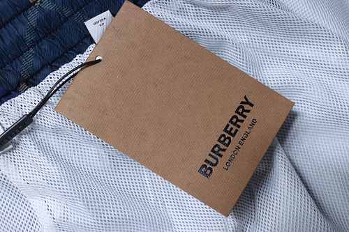 Burberry Dark blue plaid shorts