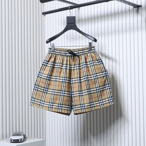 Burberry Drawstring Checkered Beach Casual Five-Point Shorts
