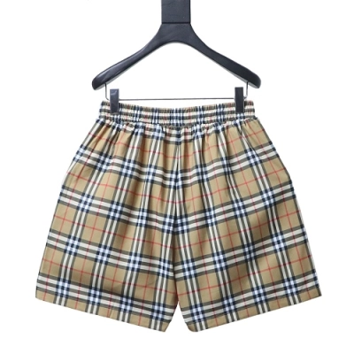 Burberry Drawstring Checkered Beach Casual Five-Point Shorts 02