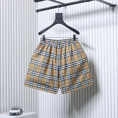 Burberry Drawstring Checkered Beach Casual Five-Point Shorts