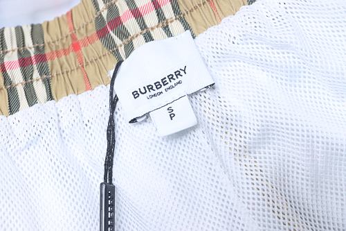 Burberry Drawstring Checkered Beach Casual Five-Point Shorts