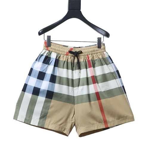 Burberry Men's Large Check Drawstring Beach Shorts