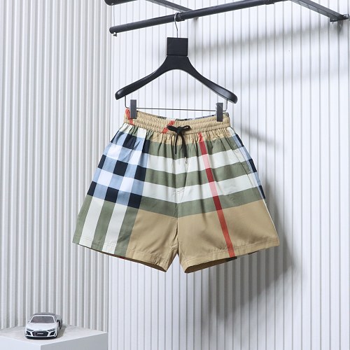 Burberry Men's Large Check Drawstring Beach Shorts