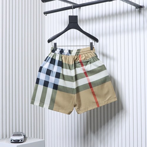 Burberry Men's Large Check Drawstring Beach Shorts