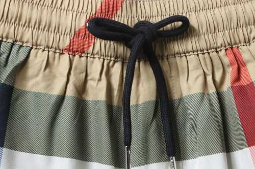 Burberry Men's Large Check Drawstring Beach Shorts