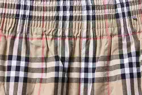 Burberry Side striped plaid stretch cotton trousers