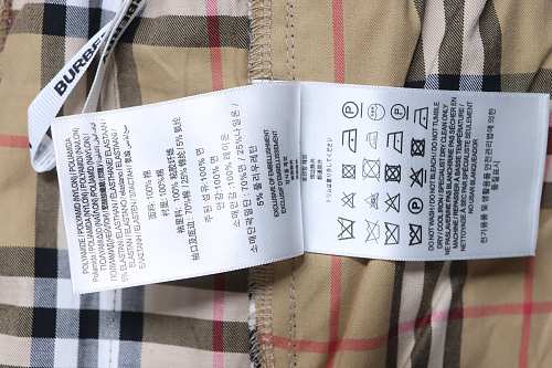 Burberry Side striped plaid stretch cotton trousers