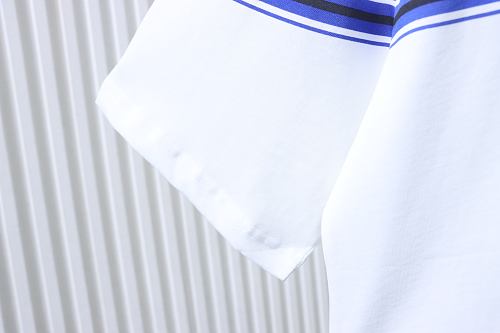 Burberry Striped Print with Classic Horse Embroidery Short-Sleeve T-Shirt