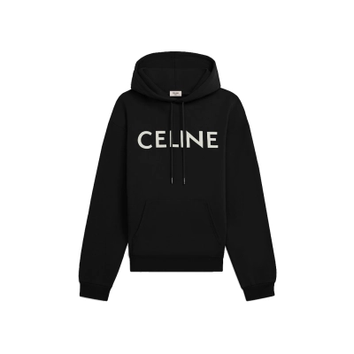 Celine Loose Cotton Sweatshirt Black/White 01