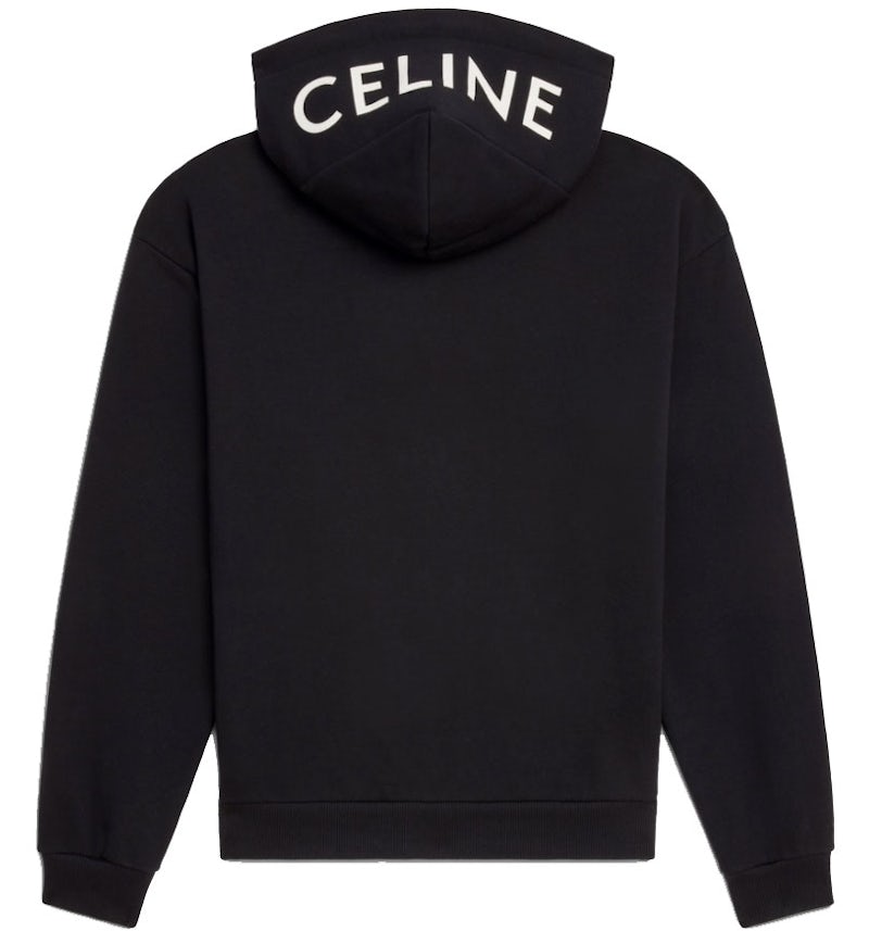Celine Loose Cotton Sweatshirt Black/White