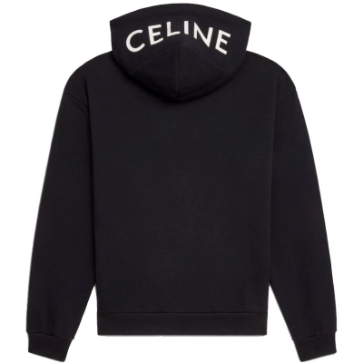 Celine Loose Cotton Sweatshirt Black/White 02