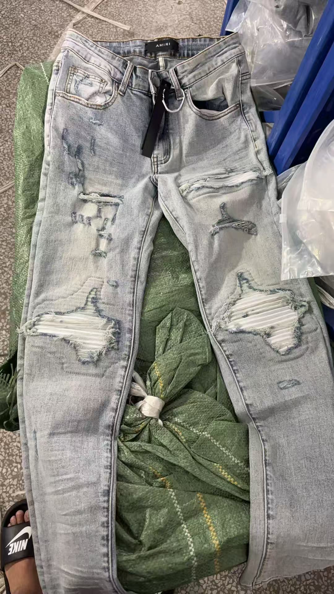 Amiri Jean MX1 Ultrasuede Antique Indigo AMDNSY1055-406