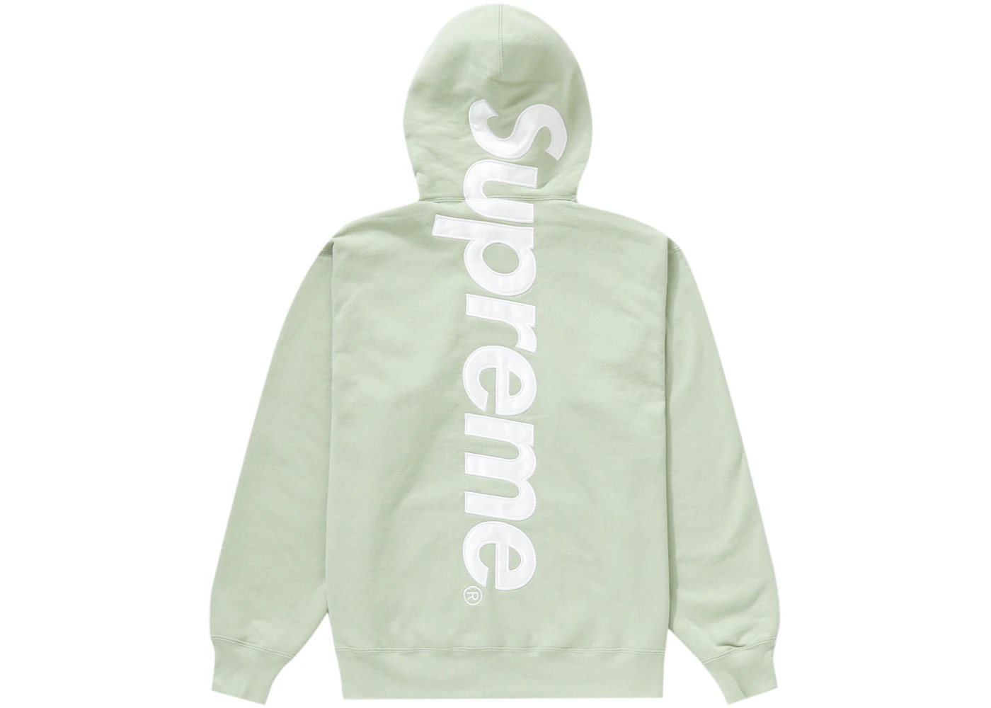 Supreme Satin Appliqué Hooded Sweatshirt Mint