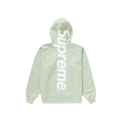 Supreme Satin Appliqué Hooded Sweatshirt Mint 01