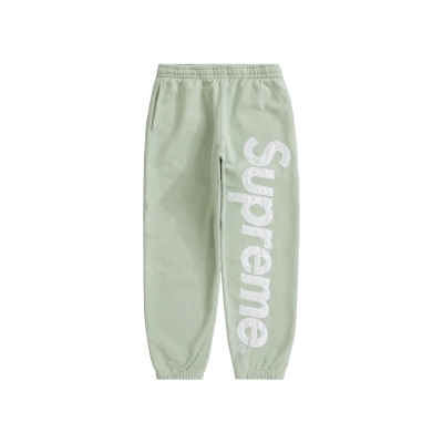 Supreme Satin Appliqué Sweatpant Mint 01