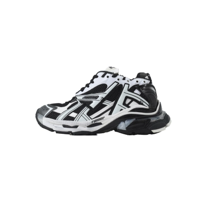 【TOP PK Batch】Balenciaga Runner Black White LED 677403 W3RB2 9010 01