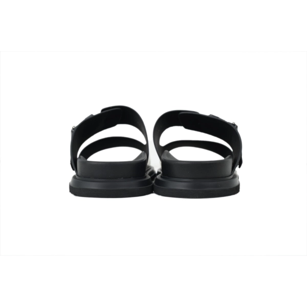 Dior Aqua Sandal Leather Black Dior Oblique Jacquard