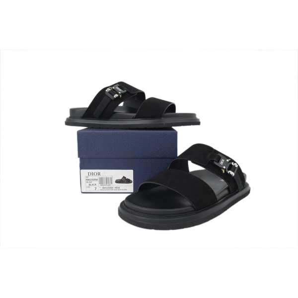 Dior Aqua Sandal Velvet Blackk Dior Oblique Jacquard