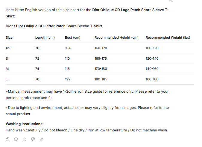 Dior CD Letter Patch T-Shirt