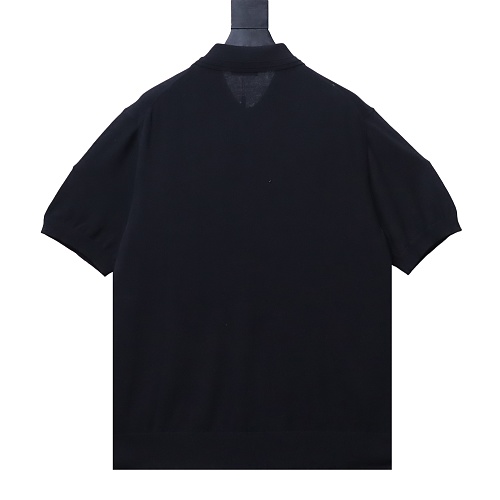 Dior Embroidered Knit Short-Sleeved Polo Shirt
