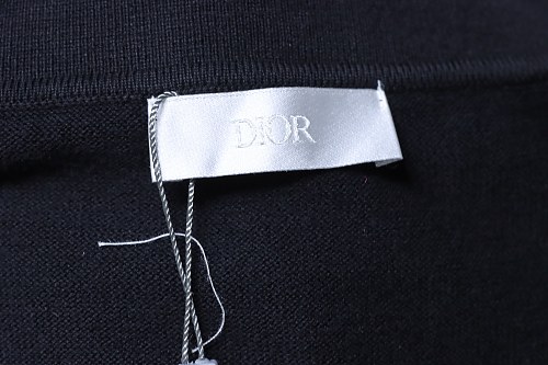 Dior Embroidered Knit Short-Sleeved Polo Shirt