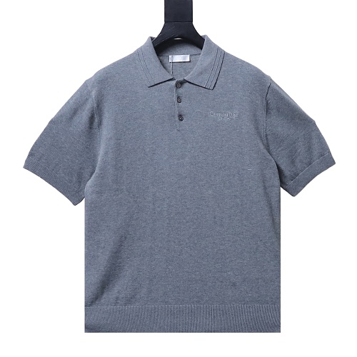 Dior Embroidered Knit Short-Sleeved Polo Shirt