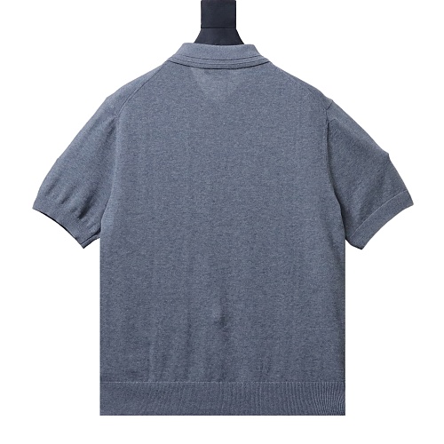 Dior Embroidered Knit Short-Sleeved Polo Shirt