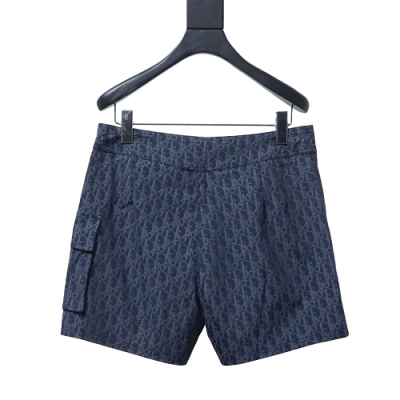 Dior Green Webbing Drawstring Shorts Blue 02