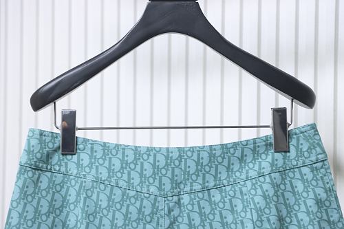 Dior Green Webbing Drawstring Shorts Green