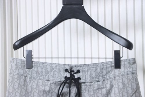 Dior Green Webbing Drawstring Shorts Grey