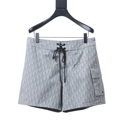 Dior Green Webbing Drawstring Shorts Grey 01