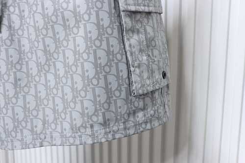 Dior Green Webbing Drawstring Shorts Grey